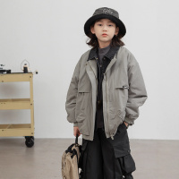 男童假两件外套秋冬款新款大男孩冬装儿童冬季加厚夹棉上衣潮