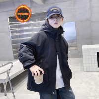 男童加厚冲锋衣新款秋冬款冬季儿童棉服外套中大童夹棉风衣潮