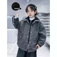 男童夹棉外套新款秋冬大儿童男孩帅气棉衣冬装棉服连帽加厚潮