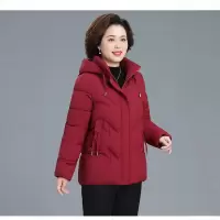 中国风中老年妈妈装大码短款棉衣羽绒棉服棉袄加厚冬装棉服女