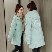 大码棉服女年冬季长款bf宽松加厚棉袄外套防寒女棉衣大码加厚