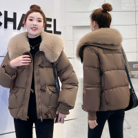 宽松棉服冬装年时尚大毛领新款棉衣女秋冬季棉袄洋气短款外套