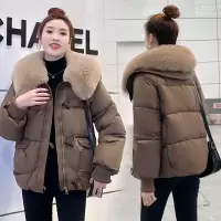 宽松棉服冬装年时尚大毛领新款棉衣女秋冬季棉袄洋气短款外套