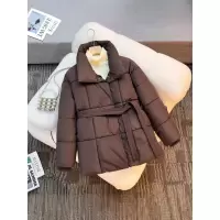 欧洲站冬季新款时尚百搭立领腰带款简约洋气女士棉衣棉服