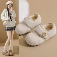 加绒低帮勃肯鞋女冬季新款学生ins韩版保暖休闲鞋棉鞋女