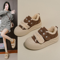 加绒厚底雪地靴女冬季新款学生ins韩版保暖休闲鞋棉鞋女