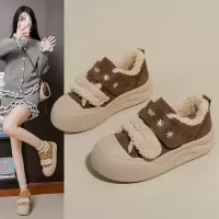 加绒厚底雪地靴女冬季新款学生ins韩版保暖休闲鞋棉鞋女