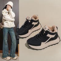 加绒高帮雪地靴女冬季新款学生ins韩版保暖休闲鞋棉鞋