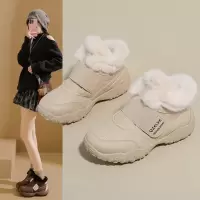 加绒高帮雪地靴女冬季新款学生ins韩版保暖休闲鞋棉鞋