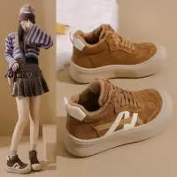 加绒高帮雪地靴女冬季新款学生ins韩版保暖休闲鞋棉鞋