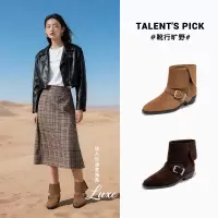 新款两穿马丁靴秋冬复古美拉德靴子女英伦风洋气短靴百搭女靴