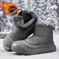 冬季新款加绒雪地靴子时尚休闲防滑男靴防寒保暖高帮东北棉鞋男鞋