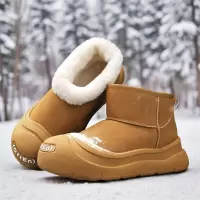 冬季新款加绒雪地靴男防寒保暖高帮东北棉鞋男鞋时尚休闲防滑男靴