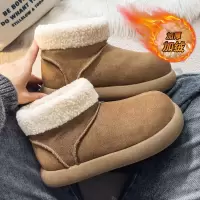 冬季新款时尚雪地靴情侣款勃肯棉鞋休闲绒面东北加绒男女鞋