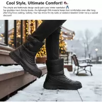 大码冬季雪地靴男中筒厚底增高防水工装男靴棉鞋户外保暖男鞋