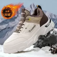 新款低帮马丁鞋男式加绒保暖棉鞋时尚厚底防滑男鞋休闲运动风