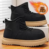 新款冬季雪地靴保暖高帮东北百搭保暖棉鞋面包鞋加绒大码男鞋