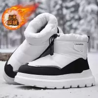 新款冬季雪地靴保暖高帮东北百搭保暖棉鞋面包鞋加绒大码男鞋
