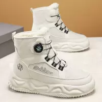 棉鞋男士保暖防滑雪地靴低筒时尚新款加绒加厚男鞋冬季棉靴子