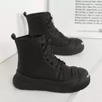 秋冬新款大码高帮皮面休闲男靴日常出行百搭时尚百搭男鞋