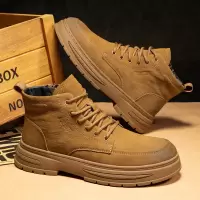 秋冬新款男鞋马丁靴英伦风复古工装板鞋舒适休闲鞋男士厚底鞋