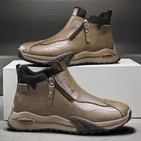 秋冬新款高帮运动男鞋休闲工装鞋厚底百搭户外短靴男鞋马丁鞋