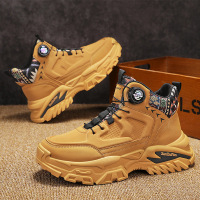 马丁靴高帮皮靴男士休闲百搭户外工装靴子旋转口舒适秋冬男鞋新款