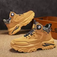 马丁靴高帮皮靴男士休闲百搭户外工装靴子旋转口舒适秋冬男鞋新款