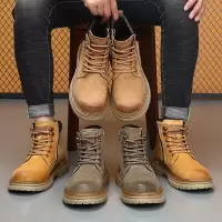 马丁靴男真皮冬季加绒保暖工装靴男士厚底防滑经典潮流大靴