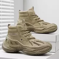 秋冬新款高帮男鞋运动休闲鞋男时尚百搭潮鞋老爹鞋厚底增高鞋