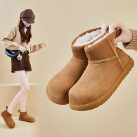 加绒高帮雪地靴女冬季新款学生ins韩版保暖休闲厚底增高