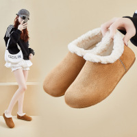 内增高冬季新款加绒勃肯鞋韩版女学生一脚蹬保暖休闲鞋