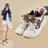 内增高ins韩版新款德训鞋女秋季厚底休闲鞋