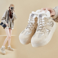冬季加绒小白鞋新款韩版ins女学生厚底运动板鞋休闲保暖