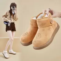 加绒高帮雪地靴女冬季新款学生ins韩版保暖休闲鞋增高