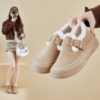 冬季加绒小白鞋新款韩版ins女学生厚底增高运动板鞋休闲