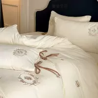 公主风刺绣绑带式牛奶绒四件套 1.8/2.0m珊瑚绒加厚保暖冬季床品