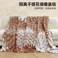 提花塔芙绒冬季加厚保暖午睡双层毛毯办公室盖毯居家沙发毯子
