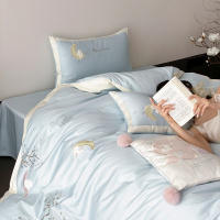 卡通俏皮A类敏感肌可用100s全棉四件套青少年纯棉亲肤儿童房套件