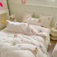 高品质少女心卡通羊毛绒牛奶绒四件套软糯贴身儿童房秋冬三件套