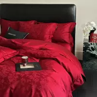 高端法式玫瑰120s长绒棉婚庆四件套全棉备婚套件婚房用四季床品