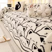 卡通毛绒沙发盖布冬季新款加厚沙发巾冬天防滑一片保护套罩毯