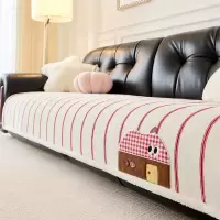 雪尼尔奶油风四季通用一片式防滑沙发垫萌趣高级感沙发套罩坐垫巾