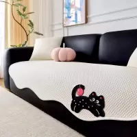 高级感冰丝凉感沙发垫四季通用新款夏季固定防滑直排坐垫盖布套罩