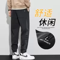 加绒加厚保暖休闲裤男士宽松紧腰潮牌束脚裤秋冬季新款哈伦裤子男