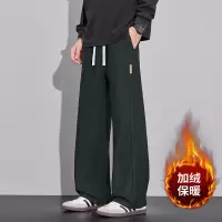 休闲长裤男秋秋冬季宽松男生伞兵工装裤美式重磅直筒运动卫裤加绒