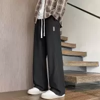 秋冬新款休闲裤子男士宽松直筒阔腿卫裤美式潮牌户外运动长裤