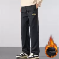 秋冬新款加绒休闲裤时尚宽松阔腿莱塞尔长裤直筒大码裤子潮流