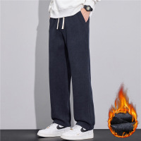 秋季男长裤子针织垂感挺括男生休闲裤筒裤防刮耐磨针织裤斜纹