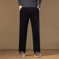 高端时尚秋冬潮流牛仔裤男士新款宽松弹力休闲直筒商务长裤男